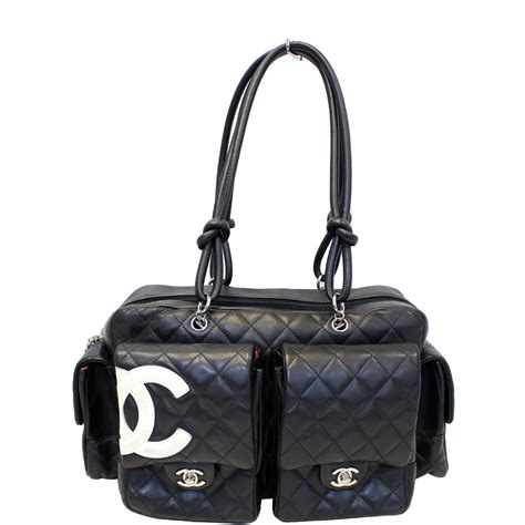 chanel reporter bag black